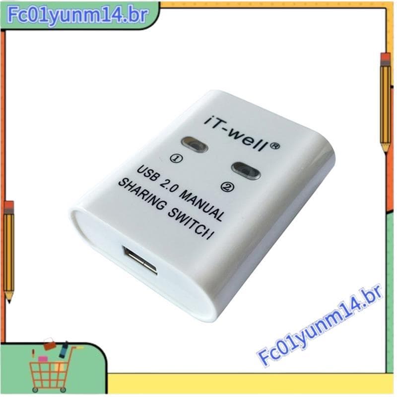 HUB De Interruptor De Impressora USB , 2 Entradas , 1 Saída Portas , Caixa De Comutação De Impressão , Divisor De Cabo P