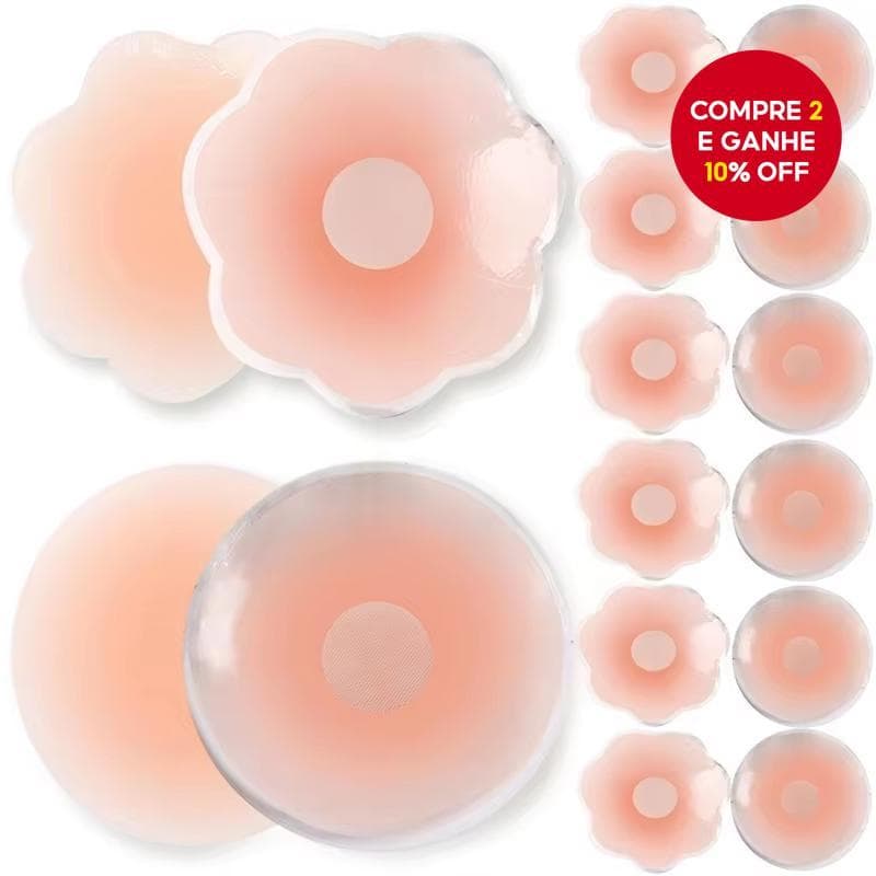 Patches De Realce De Mama De Silicone – Um Par Feminino Não Tecido Autoadesivo Invisível , Elevador Confortável E Aparên