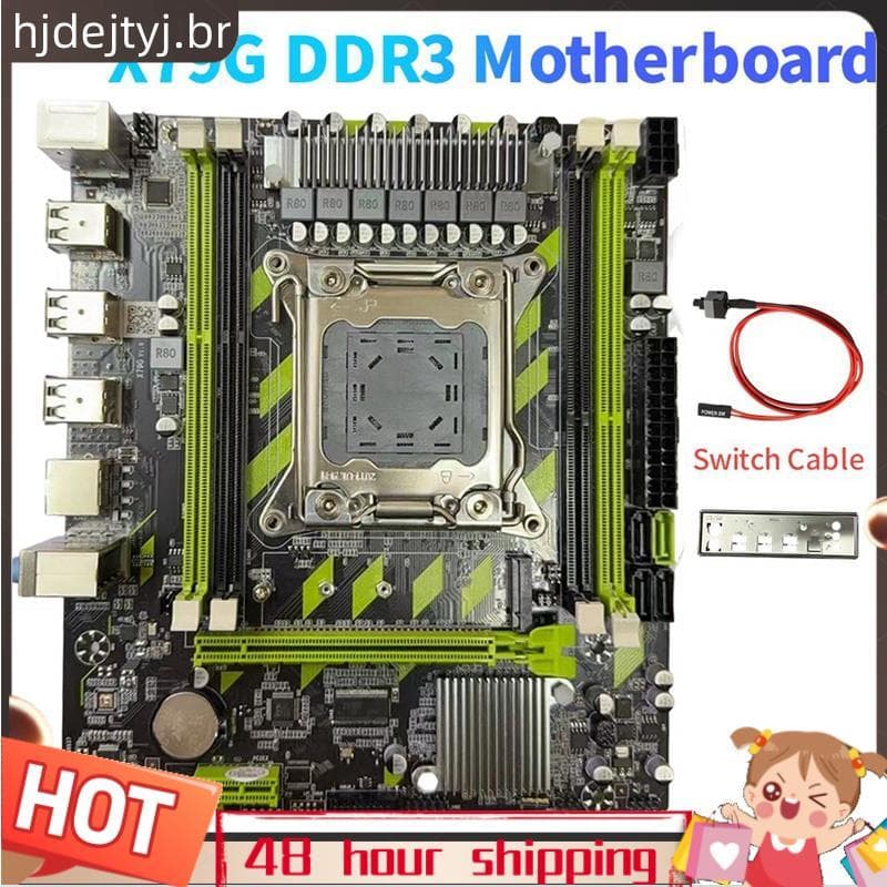 X79G DDR3 Kit Placa-Mãe Para Jogos LGA2011 4XDDR3 RECC Slots M . 2 NVME PCI-E X16 SATA3.0 X79 Desktop