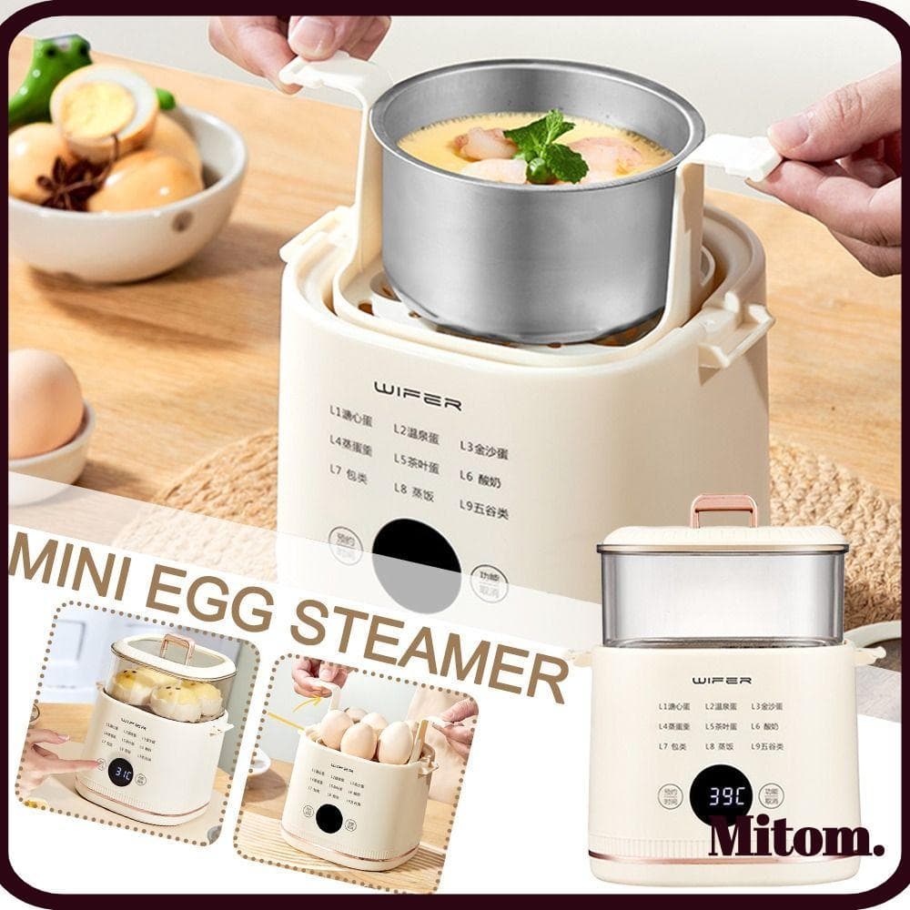 Caldeira Elétrica De Ovos MITOM , Com Cronometragem 9 Em 1 E 24 Horas , Vaporizador Multifuncional Portátil De 2 Camadas