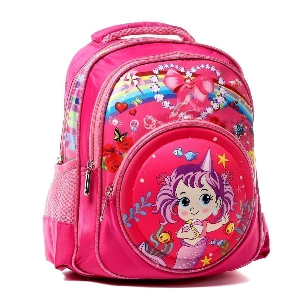 Bolsa escolar infantil impressa em 3D, bolsa escolar para meninas pequenas