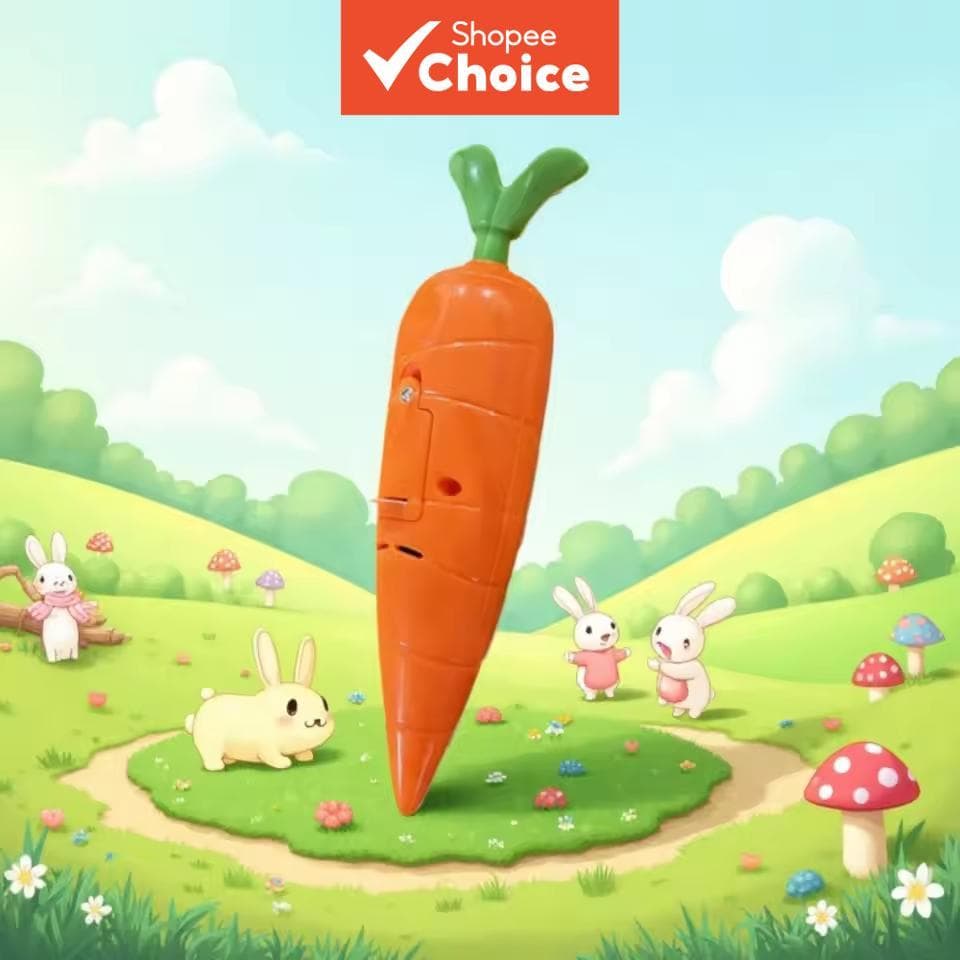 Gravador De Voz De Cenoura Com Função De Gravação Real , Formato De Desenho Animado , Presente Infantil