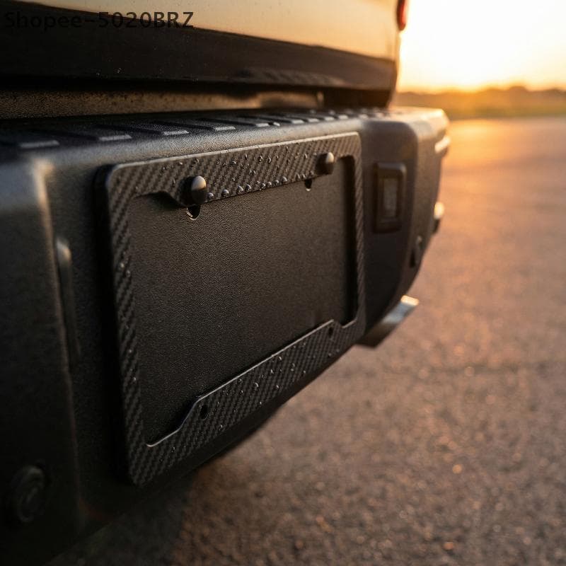 [THEBR] 1/2 Unidades Moldura De Placa De Licença Universal Padrão De Carbono Plástico Braet Com Kits De Parafuso [BR]