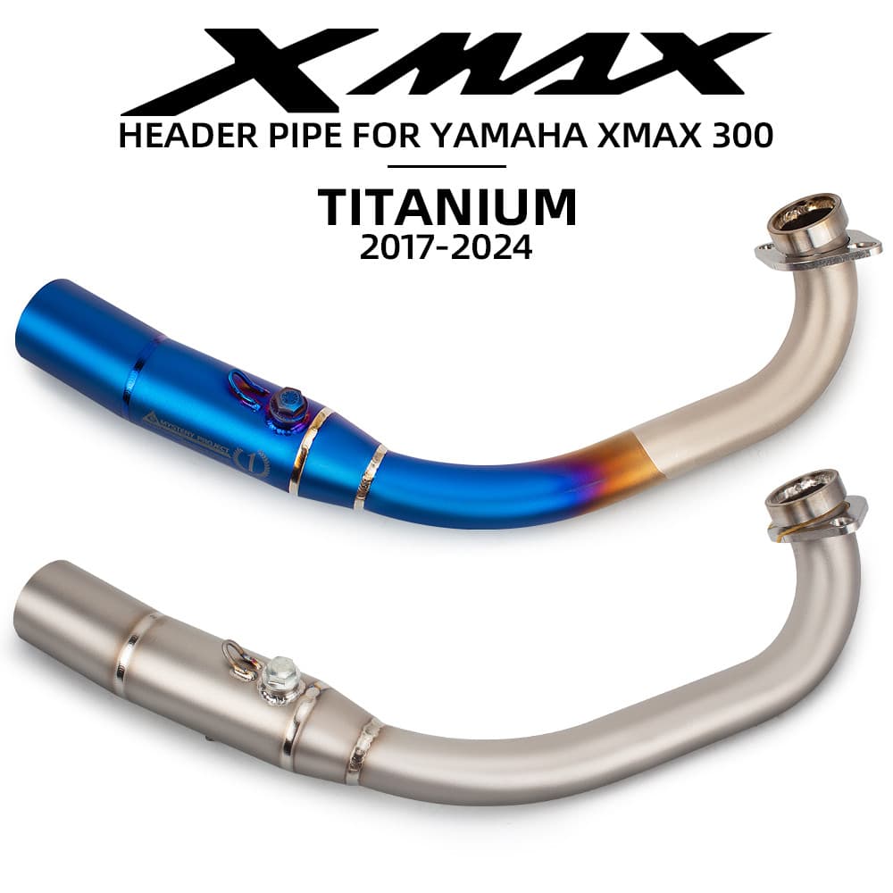 Tubo De Ligação Frontal Do Cabeçote De Escape Da Motocicleta De Titânio Para YAMAHA XMAX250 XMAX300 2017-2024 51MM