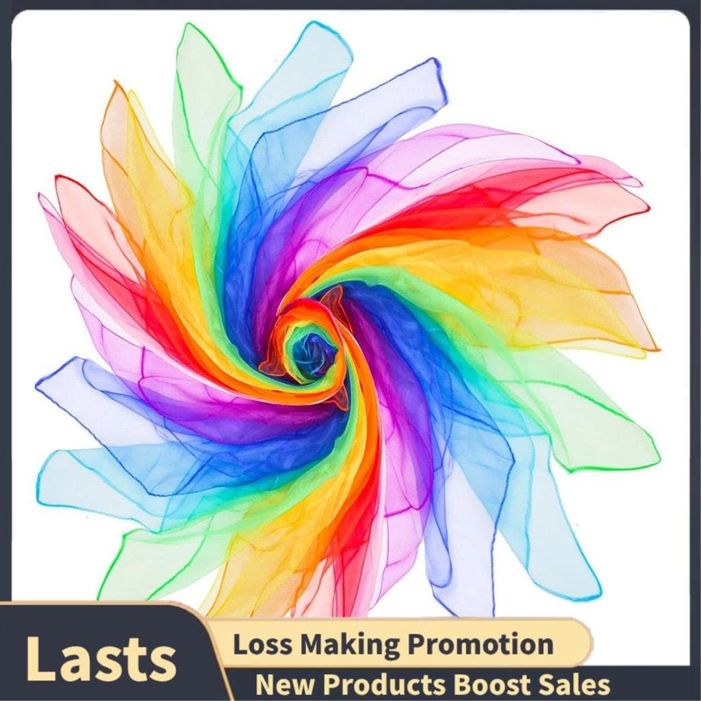 24 Pçs Conjunto De Lenços De Malabarismo Kit Para Crianças Dança Música Classe Ritmo Cachecóis Jogar Sedas Movimento