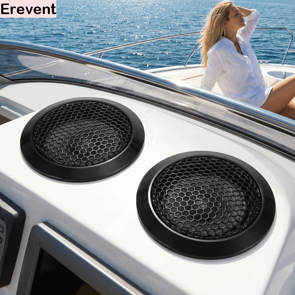 SUNSET 2 Unidades De Capa De Alto-Falante De Carro , Grade Malha De Metal Redonda , Instalação De Teto De Proteção OD 64