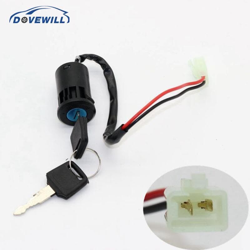 [Dovewill] Interruptor De Chave De Ignição Universal 2 Fios Com Chaves Kit Inicial De Reposição Para Scooter ATV Dirt Bi
