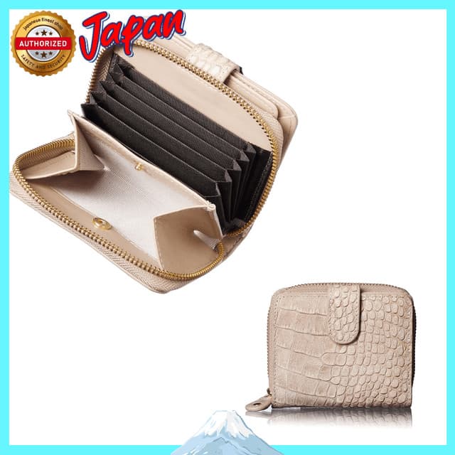 【Feito na Itália Couro SPICE】Carteira feminina dobrável 'Parecendo uma mini carteira, mas com o conteúdo de uma carteir