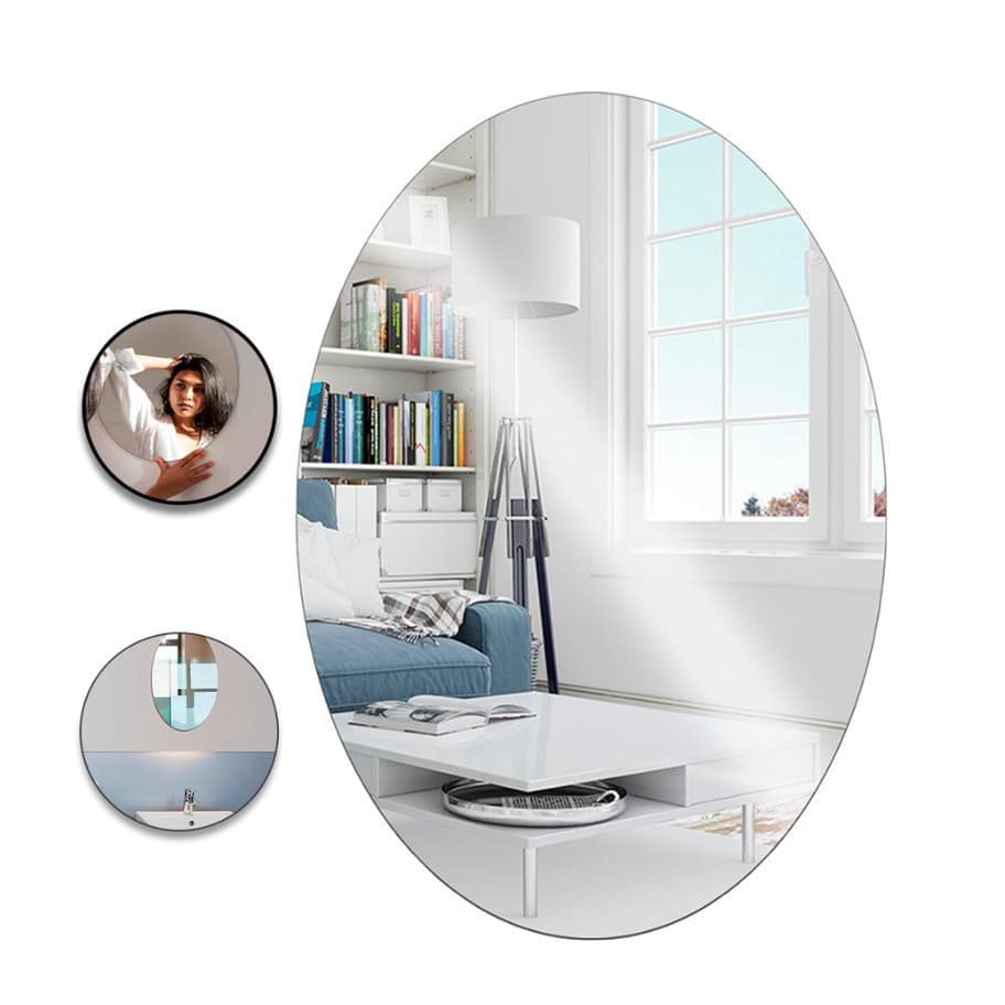 Espelho Adesivo Acrílico 30x40cm Decoração Sem Furos Parede