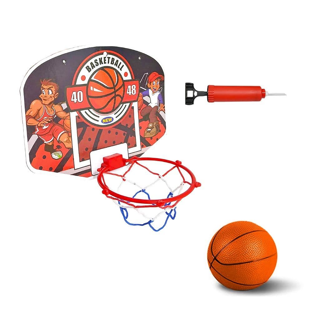 Conjunto De Cesta De Basquete Com Bomba E Bola Ehm0110 Domni