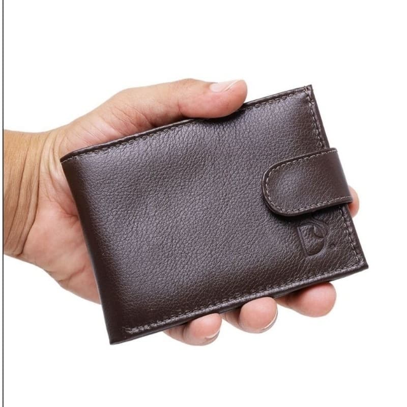 Carteira Grande  Em Couro Legitimo Clássico Botão De Pressão Porta Cartão Documentos Cedulas CNH RG bolso