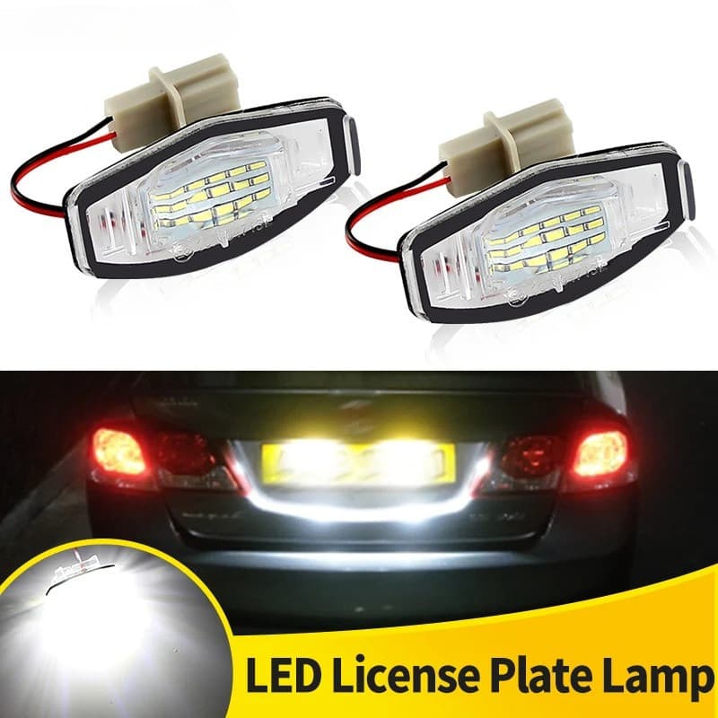 2xpara Honda Civic Sedan Accord Tipo R EP3 Cidade MK4 Odyssey Para Acura RL TL TSX ILX RDX MDX Led Luz Da Placa De Licen