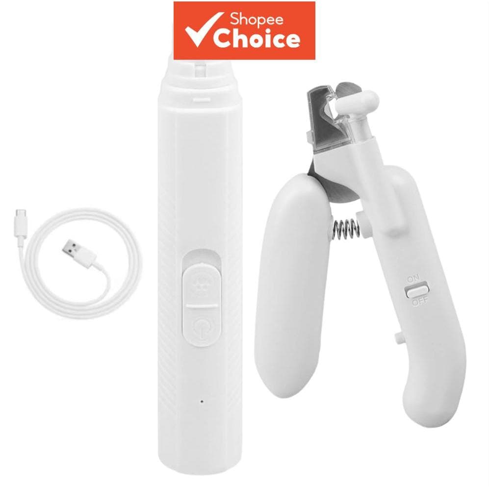 Newpet 2-Em-1 Profissional Pet Cortador De Unhas Moedor Automático Ajustável Engrenagem Trimmer LED Luz Baixo Ruído Ferr
