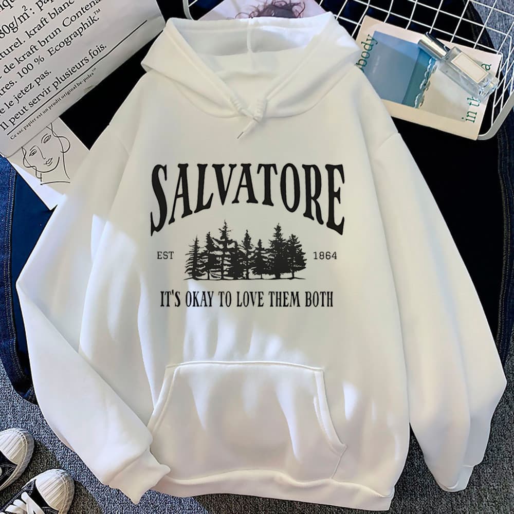 Moletom Com Capuz The Vampire Diaries Estampado Mangá Unissex Flanelado