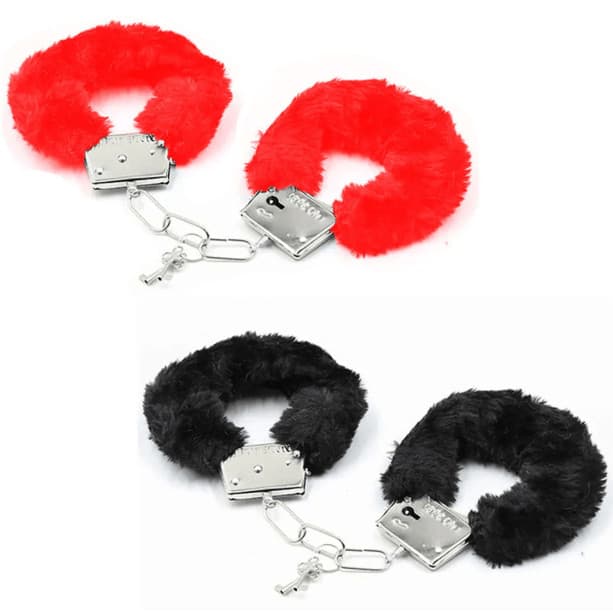 Algemas de Metal Revestida com Pelúcia Fetiche - SEX SHOP