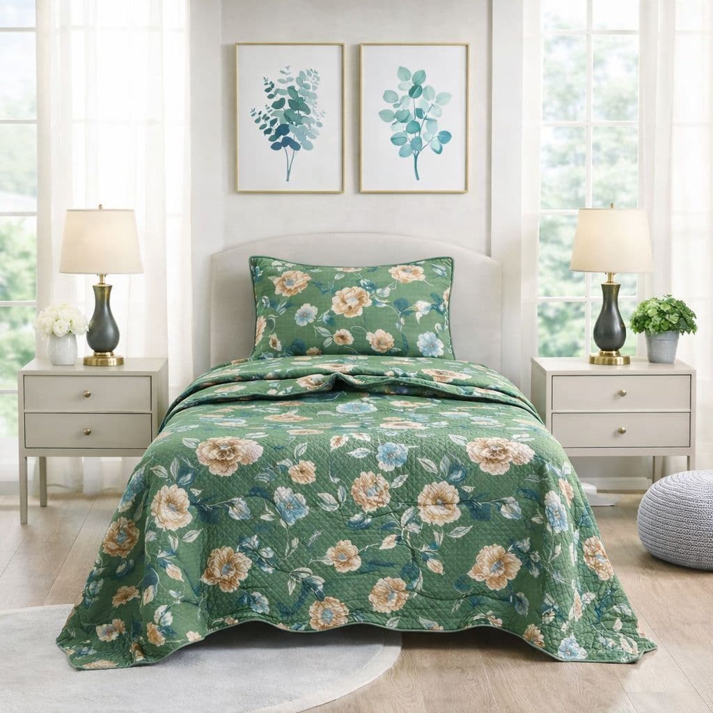 Kit Colcha Cobre Leito Estampado, Double Soft, Dupla Face, 2 peças, Matelado  - (Solteiro)