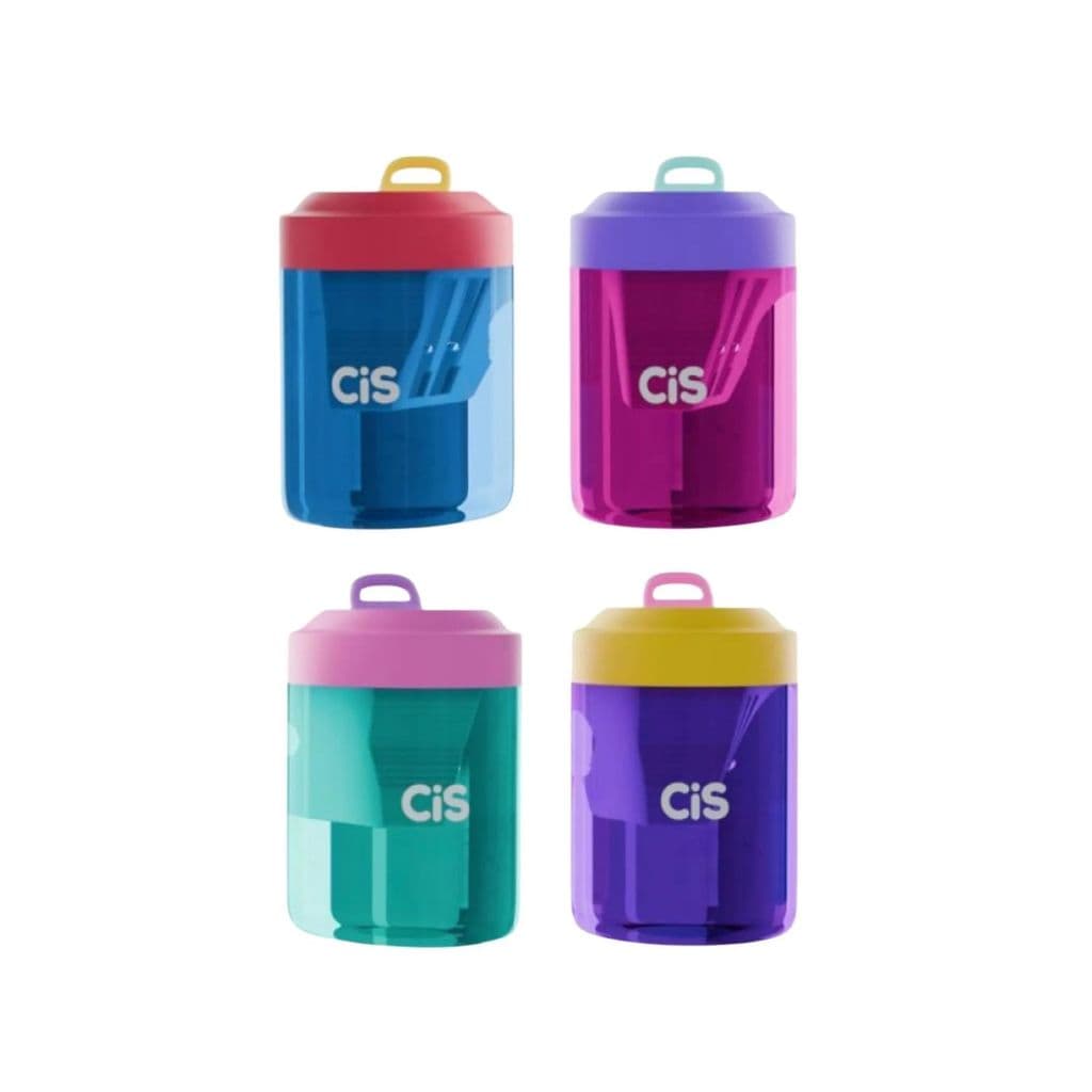 Apontador Escolar 360 - 2 Furos Com Depósito Cis - 1 Unidade - Escolha A cor