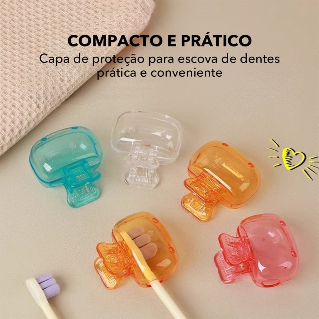 1/2/4/8 Peças Capa Protetora Para Escova De Dentes Com Clipe , Estojo Portátil À Prova De Poeira Viagem