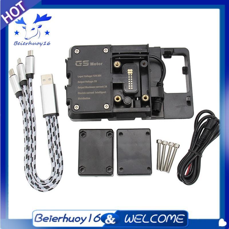 Acessórios Da Motocicleta Suporte Do Telefone De Navegação Móvel Carregador USB Para R1200GS R1250GS F750GS F850GS F900R