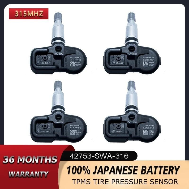 Para HONDA CRV 2007 2008 2009 2010 2011 Sensor Monitor De Pressão Dos Pneus 315mhz TPMS 42753SWA315 42753SWA316 42753SWA