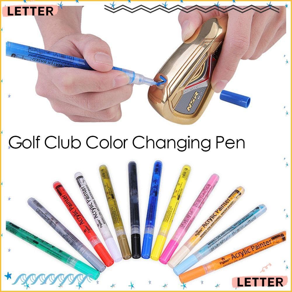 Caneta Que Muda De Cor Carta Acessórios De Golfe Multicoloridos Cobrindo De Tinta Elétrica