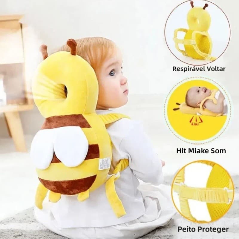 Mochila Almofada De Proteção Cabeça E Nuca Para Bebê Ajustável-Envio imediato