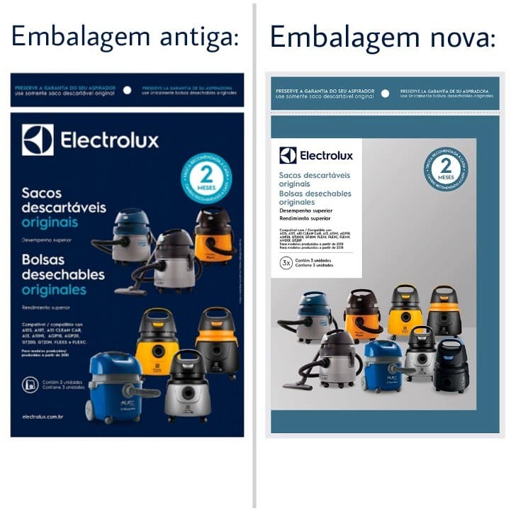 Kit 3 Sacos Aspirador de Pó Electrolux Original - Hidrolux AWD01 (CSE10)