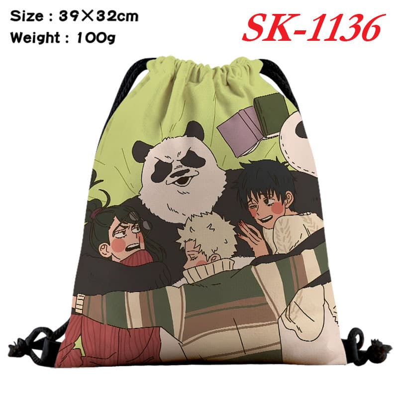 Jujutsu Kaisen Cartoon Color Canvas Kids Bolsa Com Cordão De Estudante Presentes