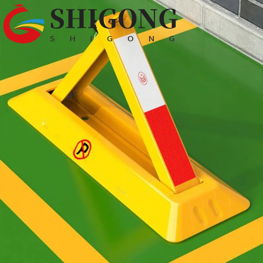 Bloqueio De Espaço De Estacionamento SHIGONG , Barreira De Segurança De Veículo Com Trava Triangular Anticolisão Espessa