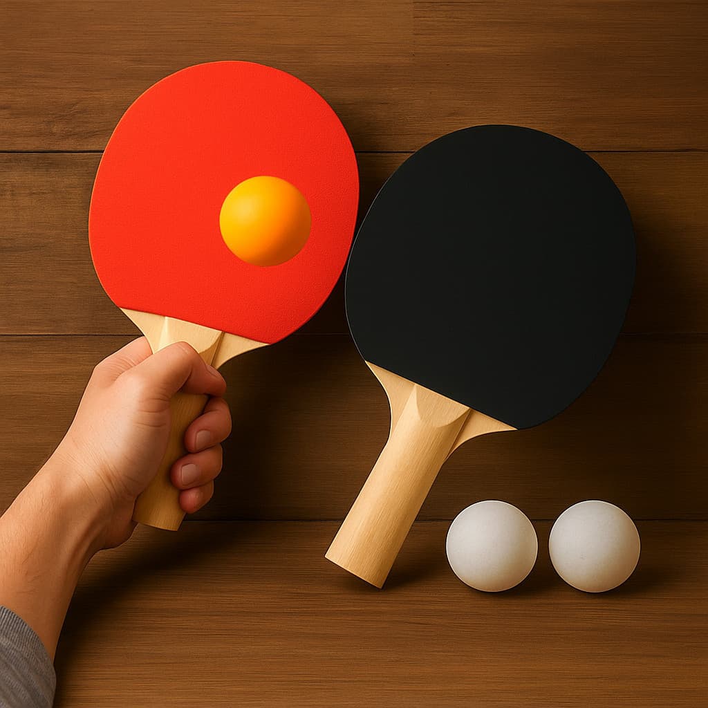 Kit Ping Pong Mesa 2 Raquetes Madeira Rede Bolinha Esporte Treino Jogo Portátil