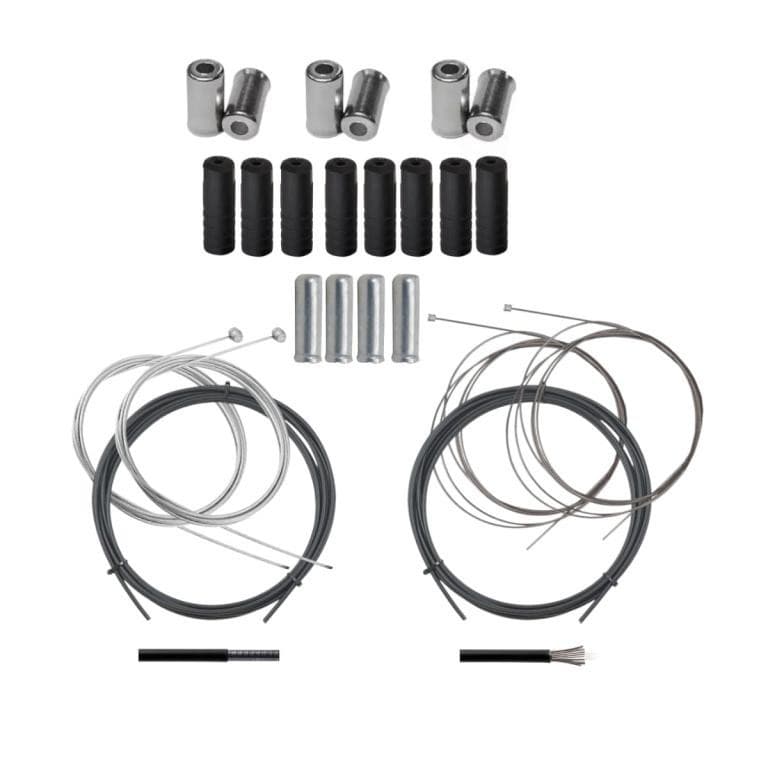 Kit Cabos Conduites Terminal Freio e Marcha Completo Bike
