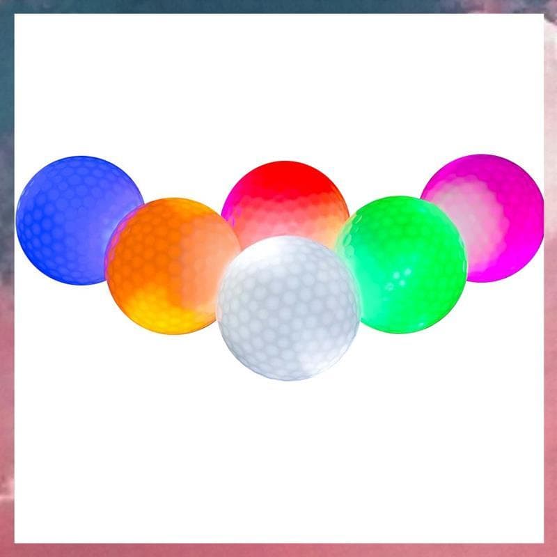 (Rjqx) 6 Pcs Golf LED Ball Light Up Fluorescente Bolas De Golfe Brilhantes De Longa Duração Brilham No Escuro Para Práti