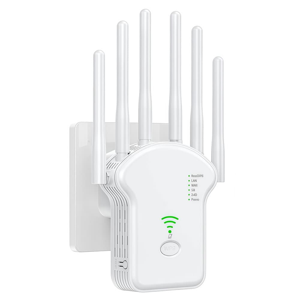 Repetidor WiFi 300Mbps 6 Antenas Amplificador de Sinal Wireless com WPS