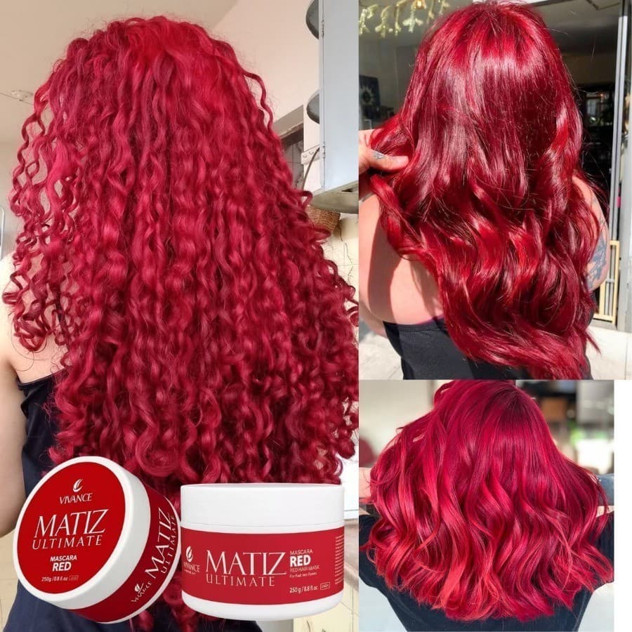 MÁSCARA TONALIZANTE MATIZADORA RED CABELOS VERMELHOS 250G MATIZ ULTIMATE VIVANCE COSMETICS