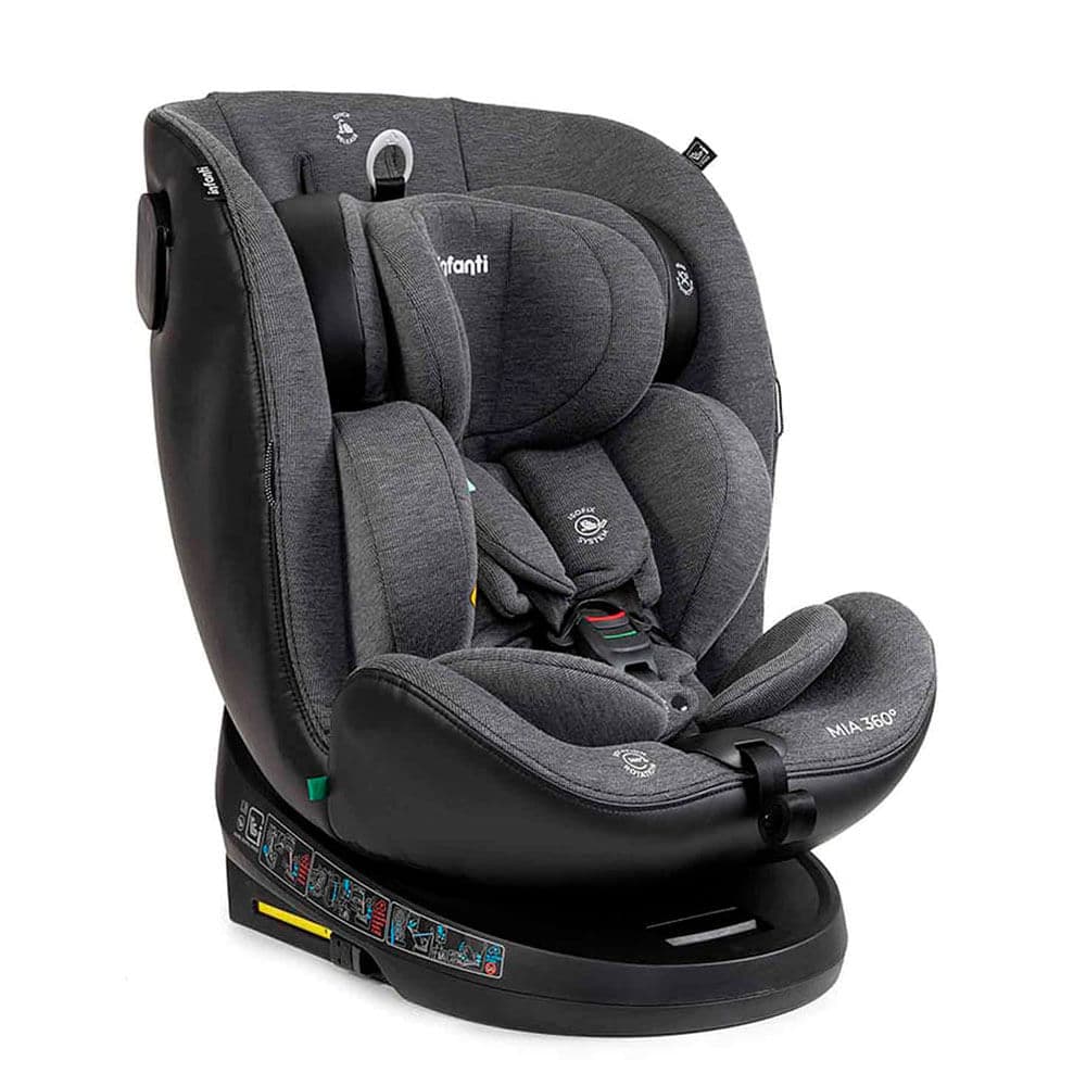 Cadeira para Auto com 5 posições Infanti Mia 360° - Preto