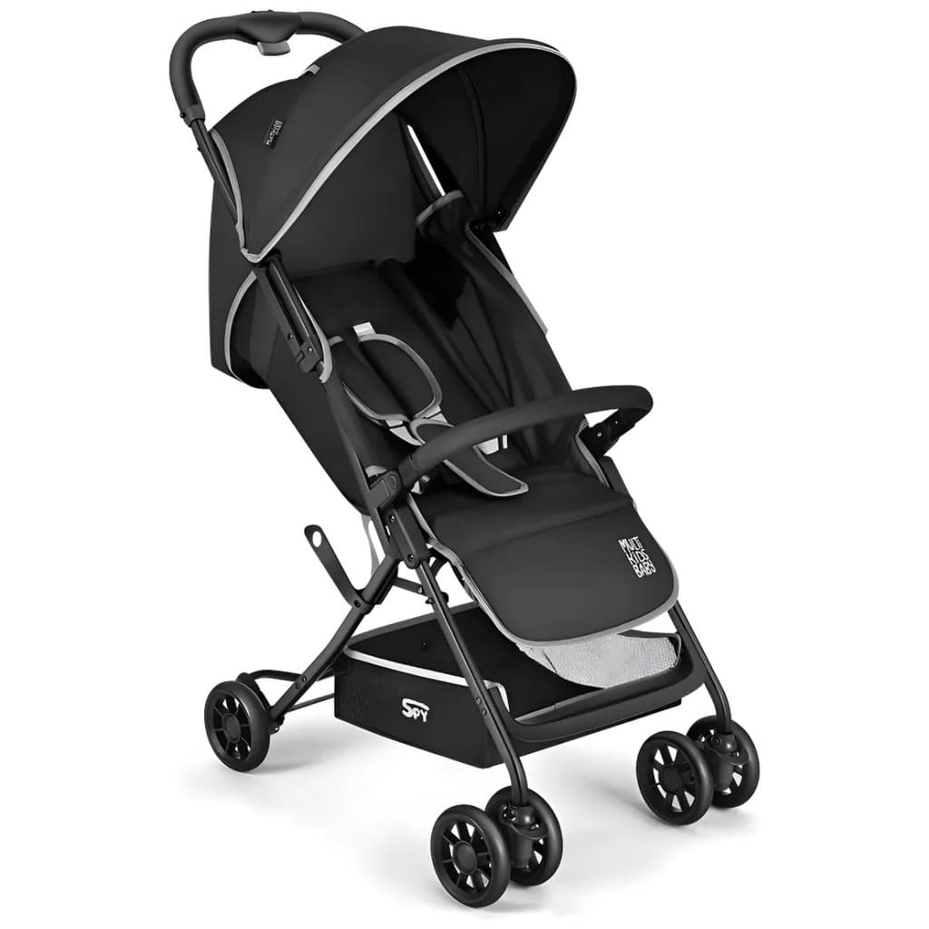 Carrinho De Bebê Compacto Spy Multikids Baby Dobrável - BB424 Preto