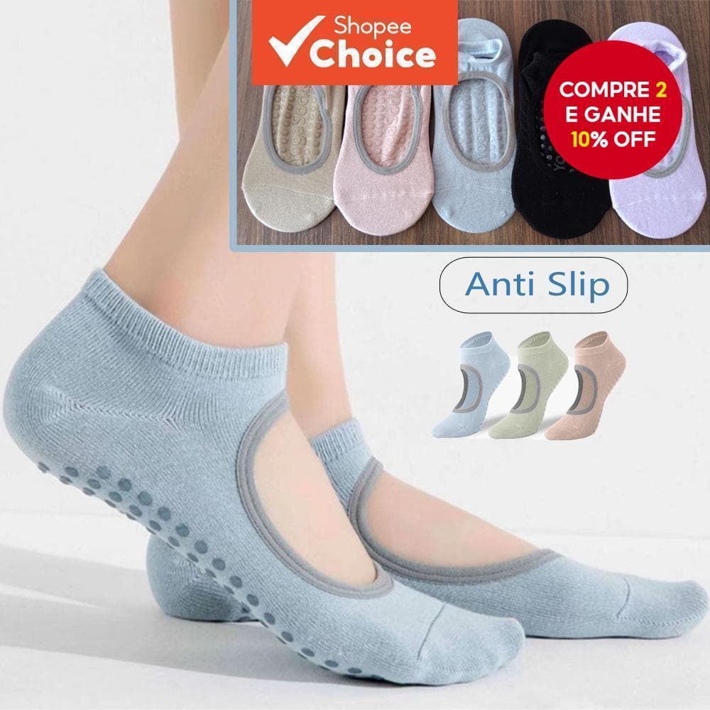Meias Femininas Para Ioga E Pilates , Antiderrapantes , Ocas , Respiráveis , Algodão , Esportes , Exercícios Aeróbicos I
