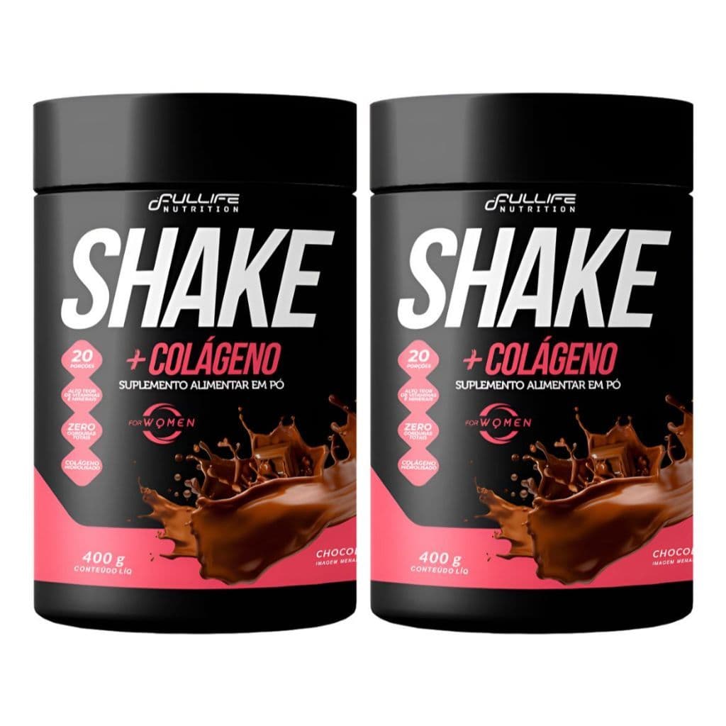 Kit 2x Shake Substituto De Refeição Zero Açúcar + Colágeno 400g - Fullife