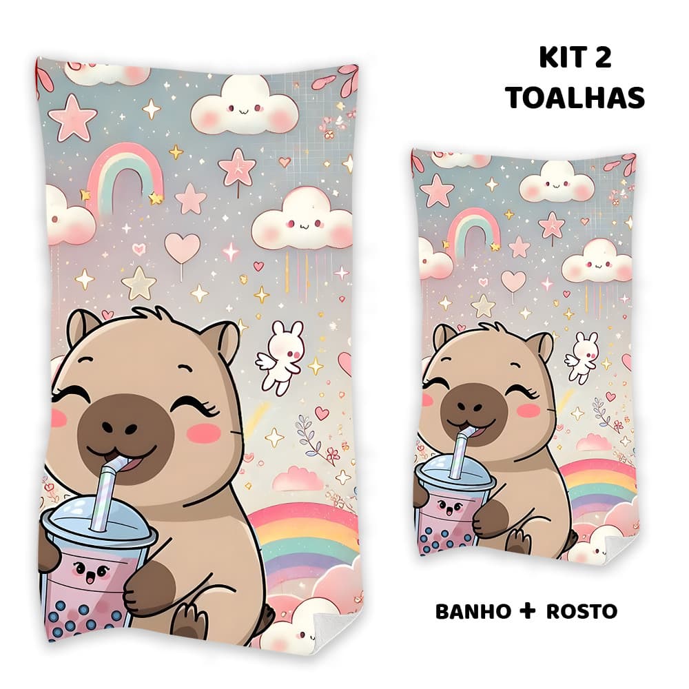 Kit 2 Toalha De Banho Infantil Masculino E Feminino Desenho Animado Varias Estampas Alta Resoslução Toalhas Infantis