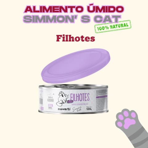 Alimento Úmido Papapets Simon's Cat Filhotes para Gatos - 120 g