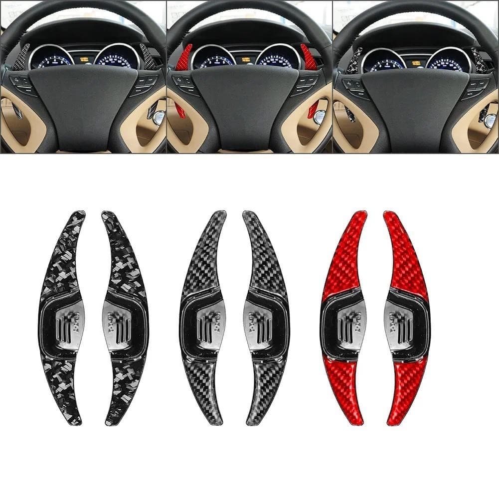 Fibra De Carbono Volante Do Carro Shift Paddle Extensor Shifter Para Hyundai Sonata 2010-2015 I40 2015