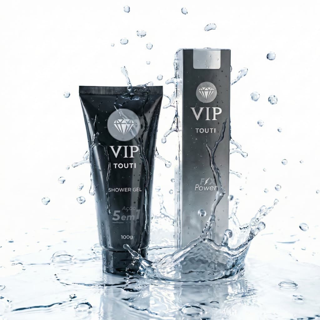 Kit VIP Touti Shower Gel 5 em 1 + Perfume VIP 04 ou 22 Masculino