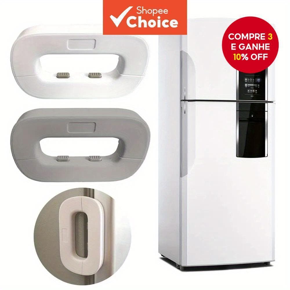 Fechadura De Segurança De Plástico Para Janela , Geladeira E Porta De Armário , Protetor Anti-Pitada , Presente De Natal