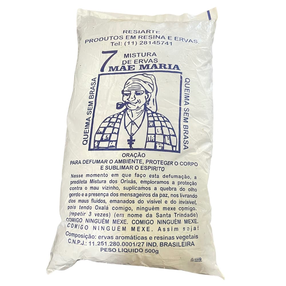 Incenso Para Limpeza Defumação De Erva Mãe Maria 500 Gramas.