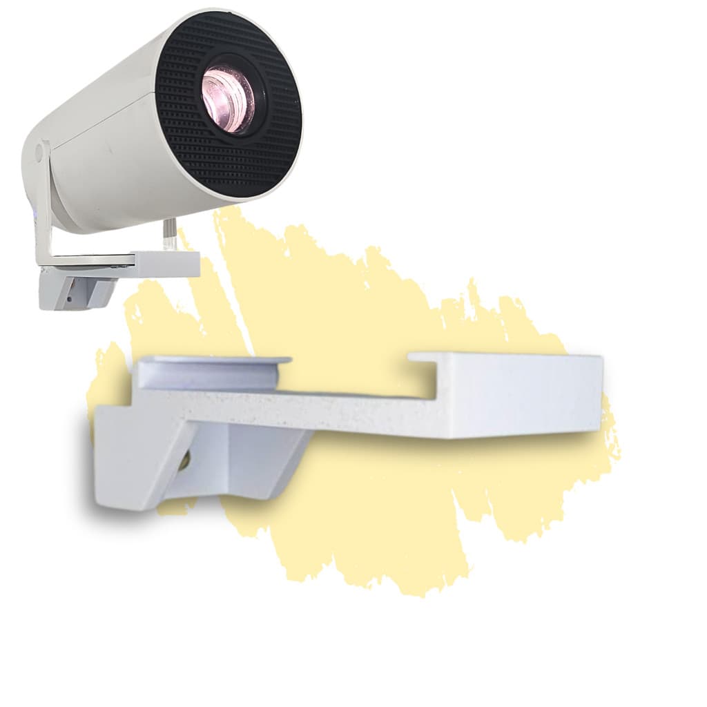 Suporte De Projetor HY300 Fixa Na Parede Com Parafuso E Bucha Branco