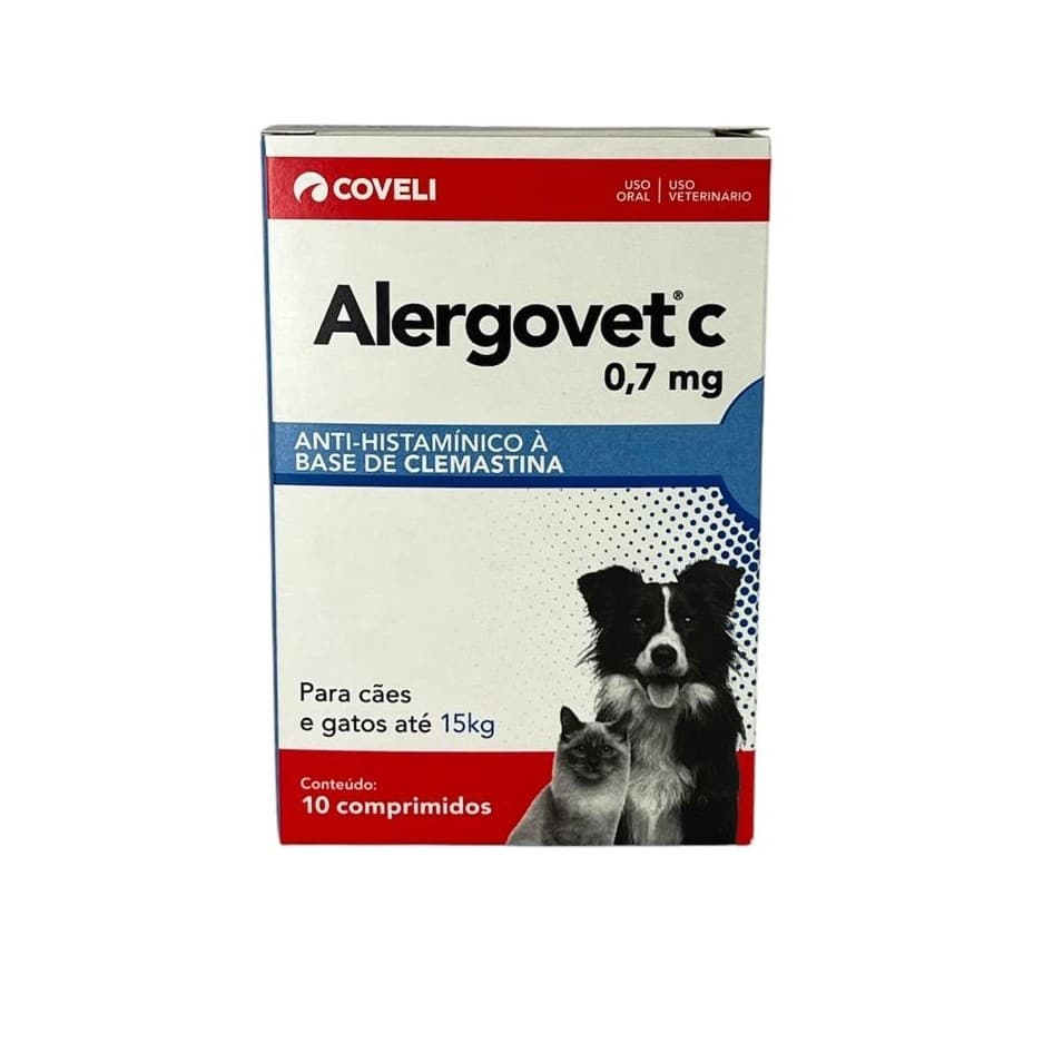 Alergovet C 0,7mg 10 Comprimidos - Coveli