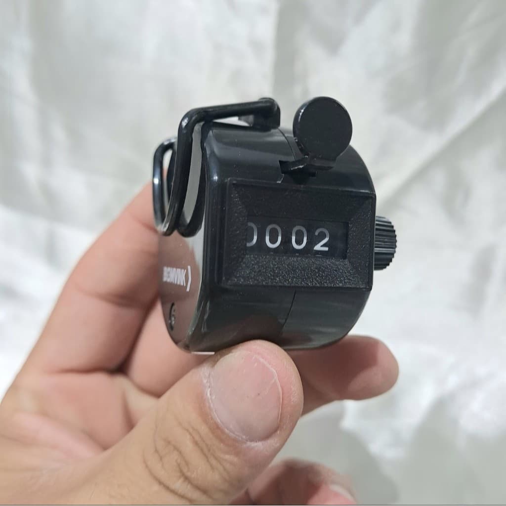 Contador Manual Portátil 4 Dígitos – Botão Ergonômico e Reset Rápido