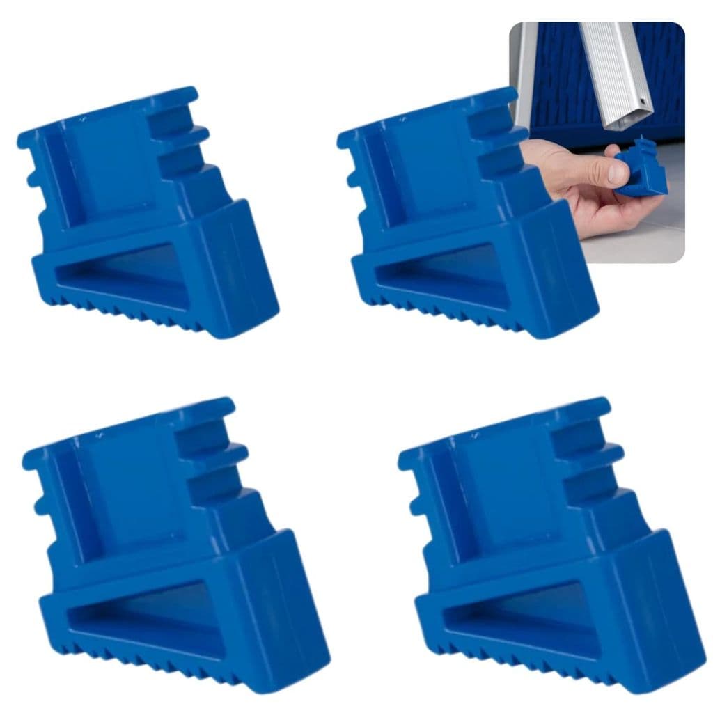 Sapatas Mor Azul em Polipropileno Emborrachado - 4 Ponteiras de Reposição para Escada com Maior Durabilidade