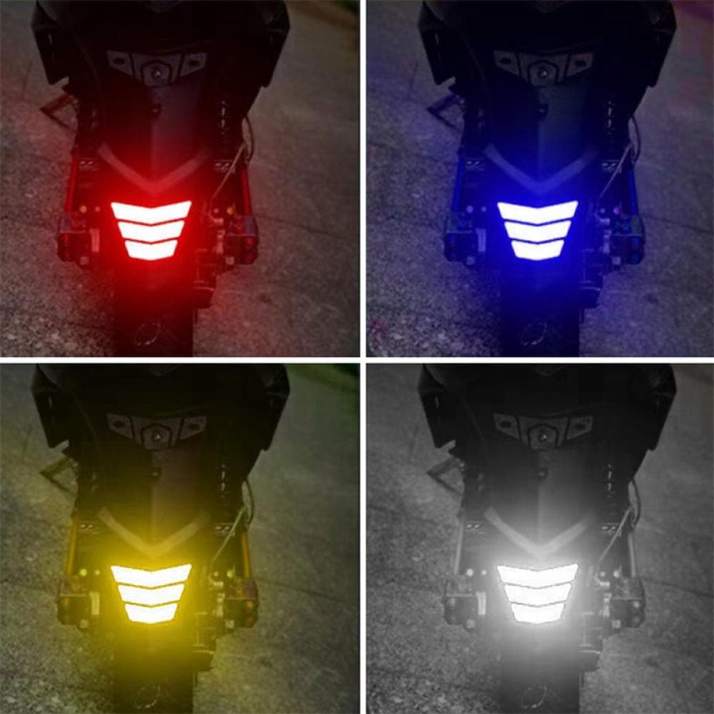 TKEY 3 Pçs Adesivos De Motocicleta Aviso Reflexivo Trapezoidal Cauda Fender Corrida Pára-Choques Decalque T9U7
