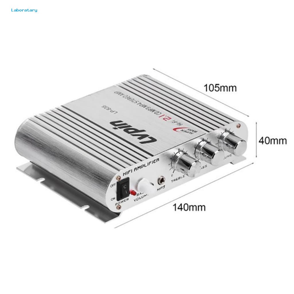 Lvpin838 Subwoofer 21 Canais Super Bass HiFi 12V CD MP3 MP4 Amplificador De Rádio Estéreo Para Carro